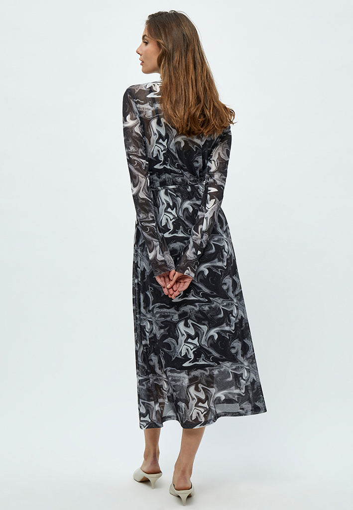Minus MSDivia Dress Dress 9463P Black Swirl Print