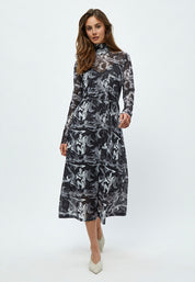 Minus MSDivia Dress Dress 9463P Black Swirl Print