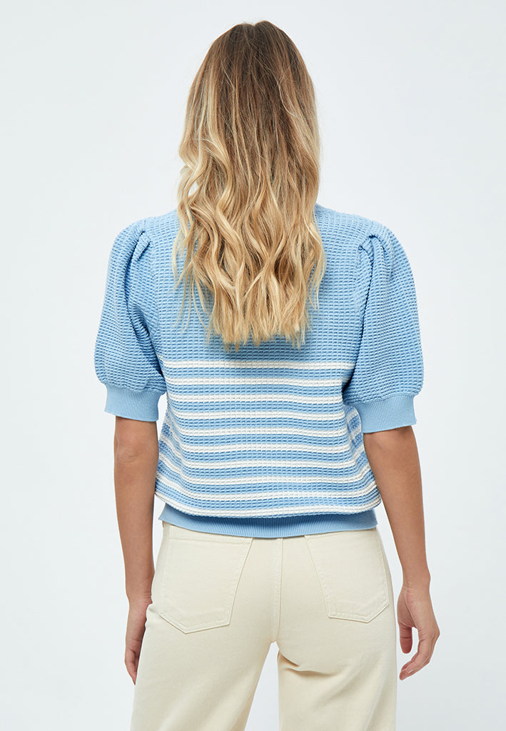 Minus MSEmbia Knit T-Shirt T-Shirt 1048S Ice Blue Stripe