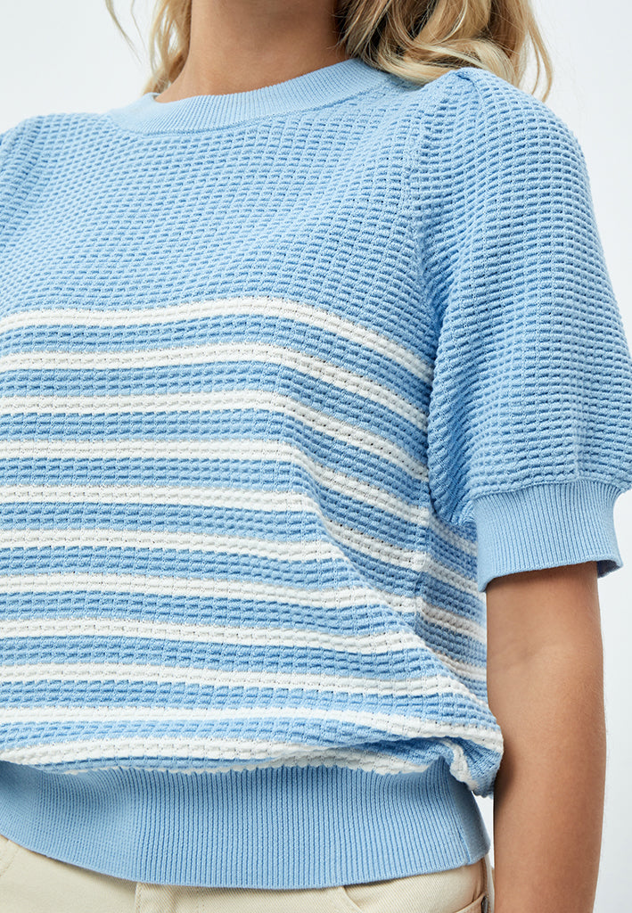 Minus MSEmbia Knit T-Shirt T-Shirt 1048S Ice Blue Stripe