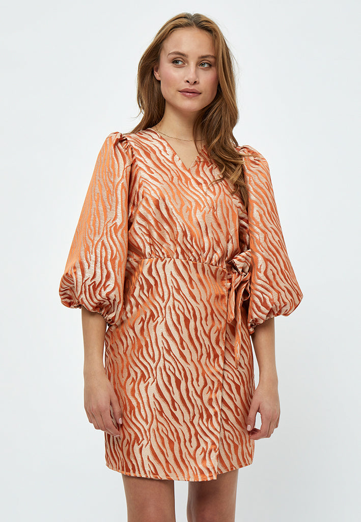 Minus MSEmmalia Dress Dress 6034P - Mandarin Orange Print