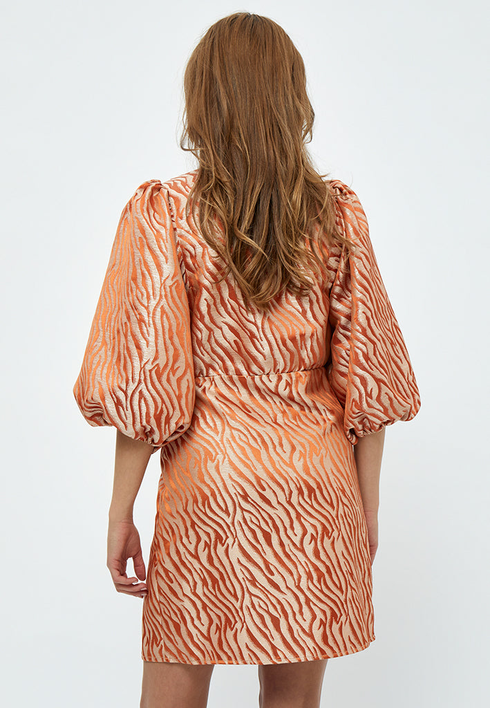 Minus MSEmmalia Dress Dress 6034P - Mandarin Orange Print