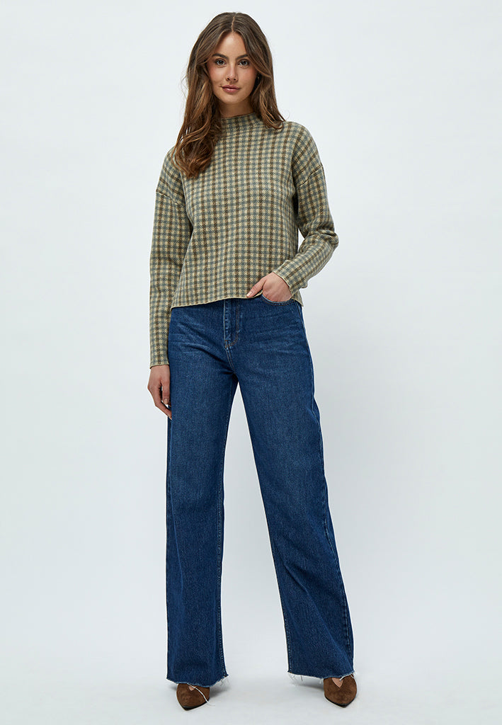 Minus MSFrankie Knit Pullover Pullover 9469C Sea Mist Checked