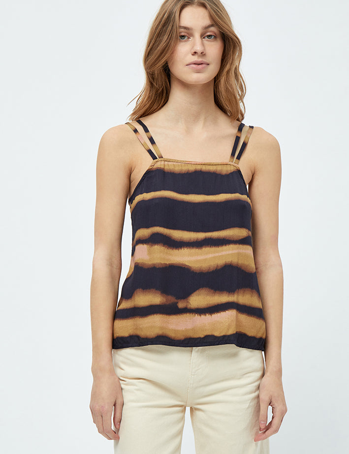 Minus MSGavia Top Top 5440P Sun Baked Brown Print