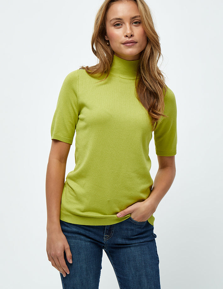 Minus MSLima Roll Neck Knit T-Shirt 3085 Bright Lime