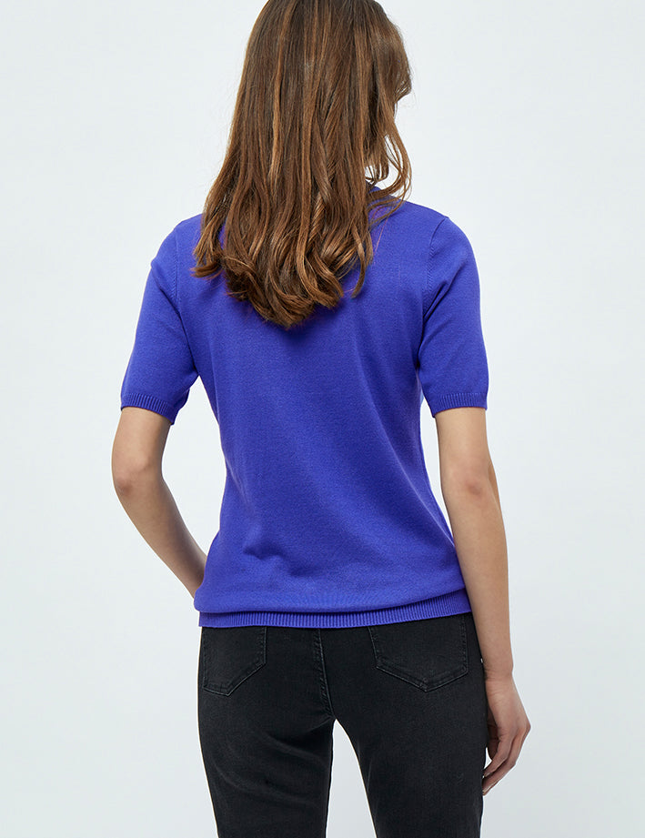 Minus MSLima Roll Neck Knit T-Shirt 5024 Royal Blue