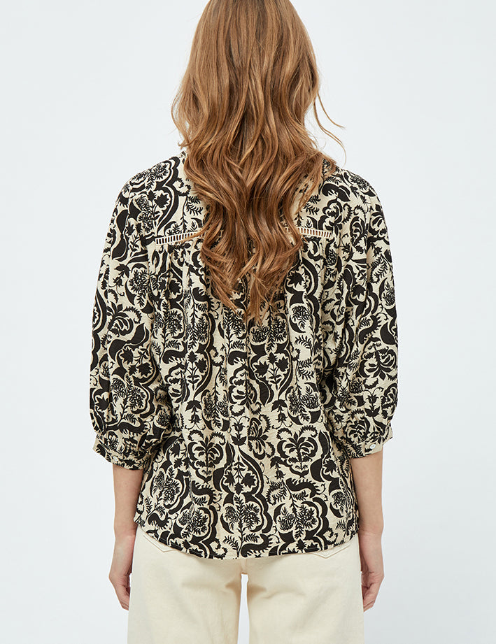 Minus MSLizia Blouse Blouse 9015P Sand Gray Print