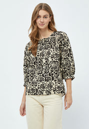 Minus MSLizia Blouse Blouse 9015P Sand Gray Print