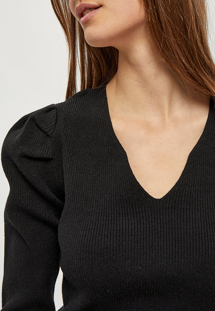 Minus MSMaranola V-neck knit pullover Pullover 100 Black