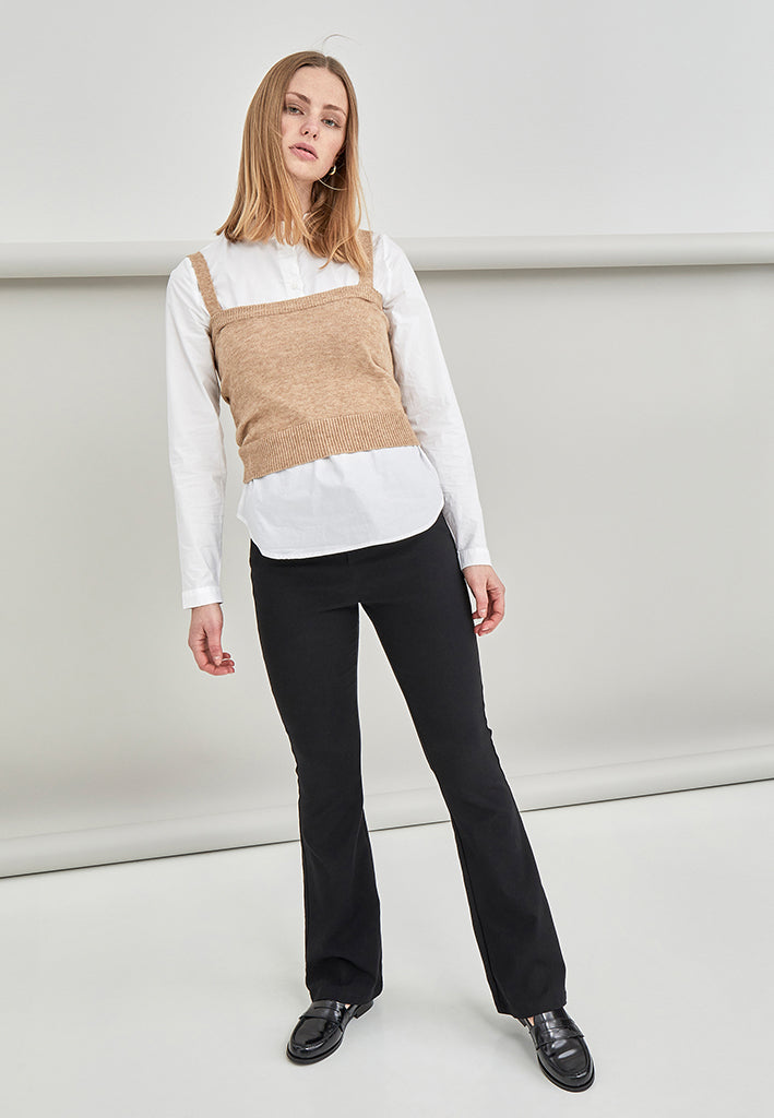 Minus MSMary knit top Top 733M Light Leather Brown Melange