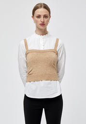 Minus MSMary knit top Top 733M Light Leather Brown Melange