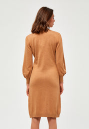 Minus MSMersin Highneck Knit Dress Dress 721M Almond Melange