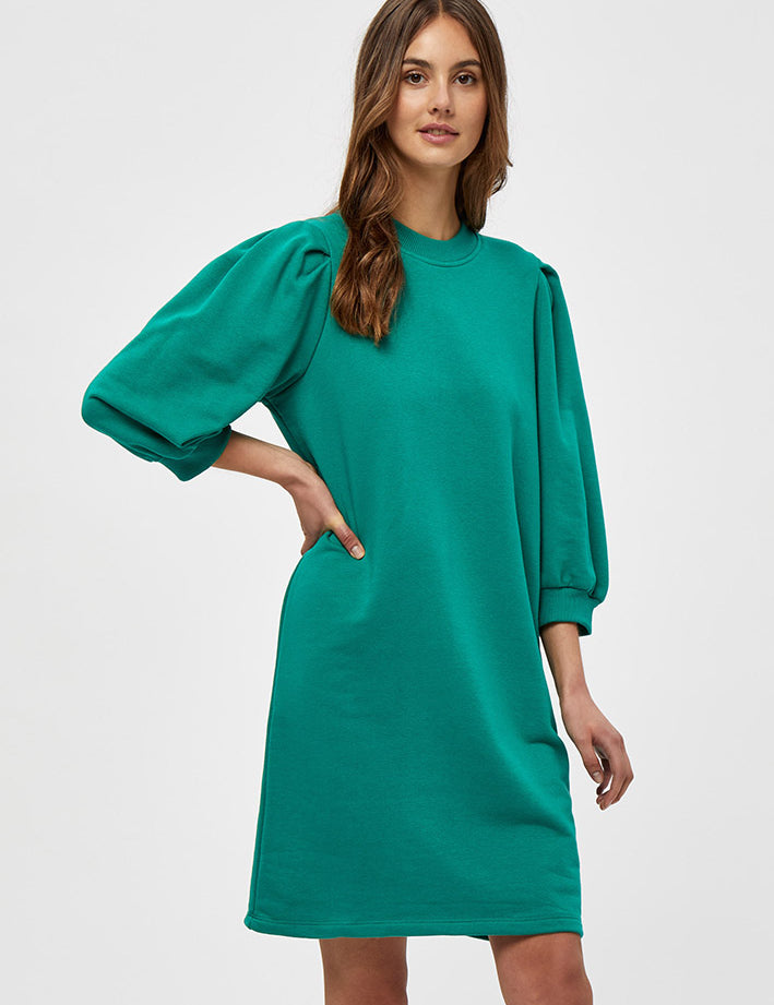 Minus MSMika Puff Sweat Dress Dress 3797 Ivy green