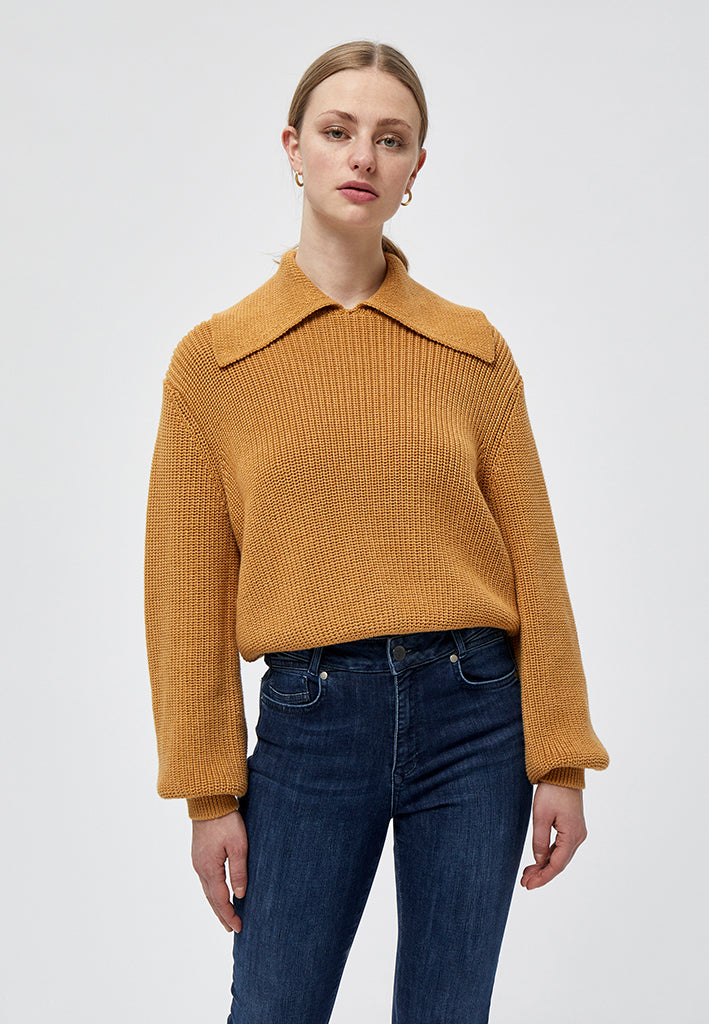 Minus Milu knit pullover Pullover 254M Mineral Yellow Melange