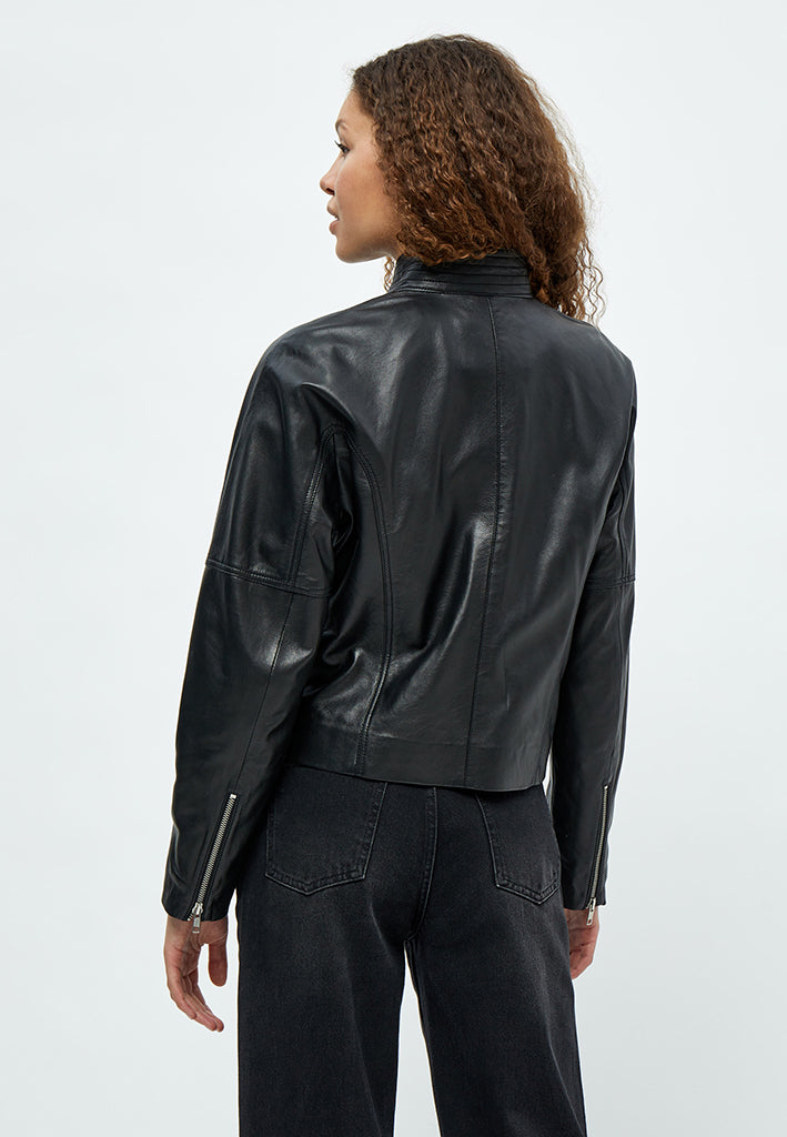 Minus Miria Leather Jacket Jacket 100 Black