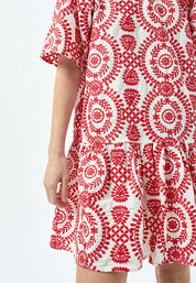Minus MSMusia Dress Dress 4084E Lollipop Red Embroidery
