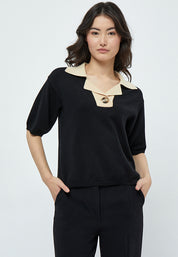 Minus MSPamia Knit Polo T-Shirt T-Shirt 100 Black