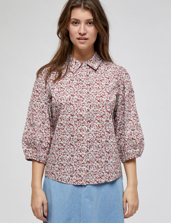 Minus Rasmina shirt Shirt 9309P Pink Flower Print