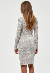 Minus MSRovia Jersey Dress Dress 9384P Color Blend Paisley Print