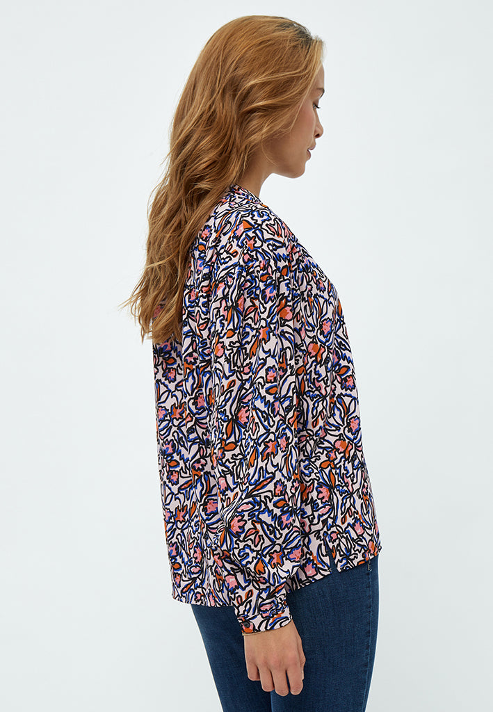Minus MSSelia Shirt Shirt 4458P Ash Rose Print