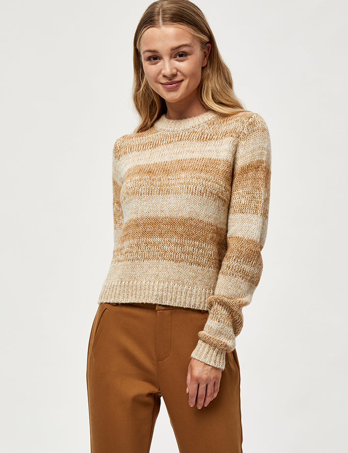 Minus Silvia knit pullover Pullover 0360S Nomad Sand Stripe