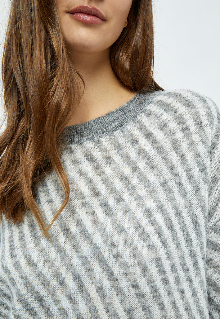 Minus MSStormy Knit Pullover Pullover 9472S Grey Stripe