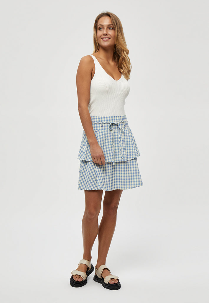Minus MSValika Skirt Skirt 9416C Lemon Sorbet Checked