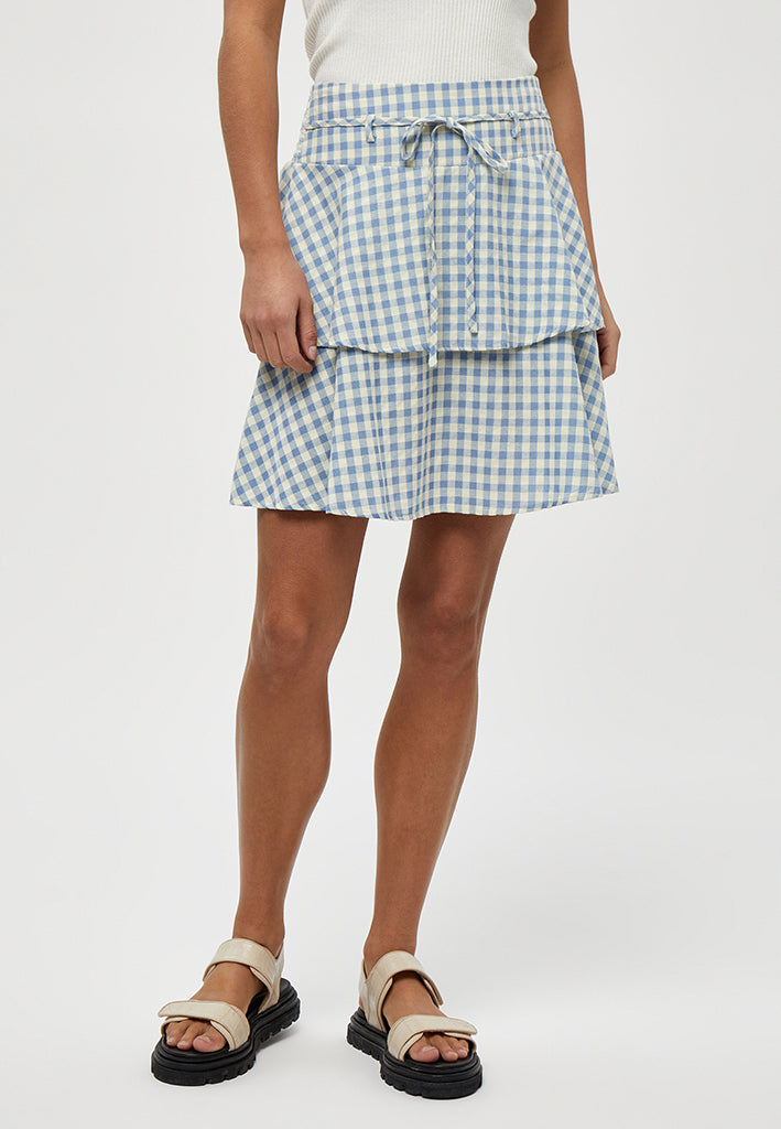 Minus MSValika Skirt Skirt 9416C Lemon Sorbet Checked